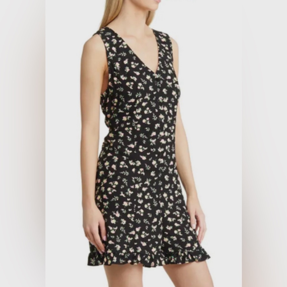 BP Black Floral Sleeveless Jumpsuit